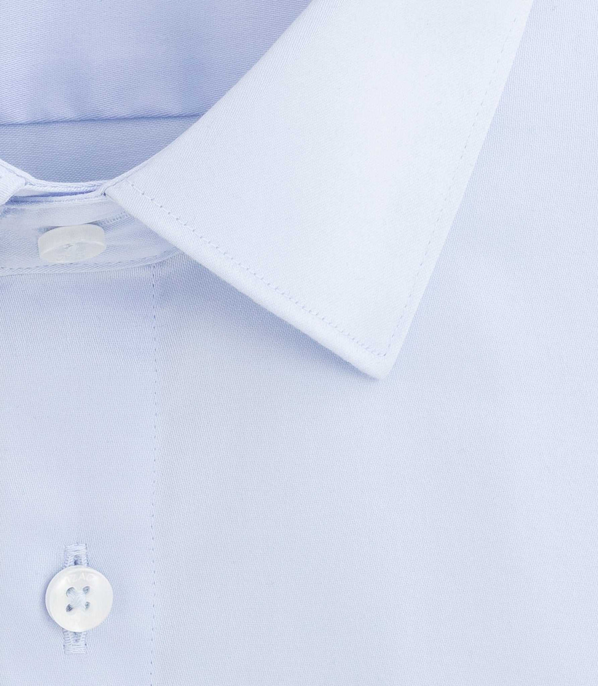 Chemise en satin stretch ciel "Sastretch" - IZAC