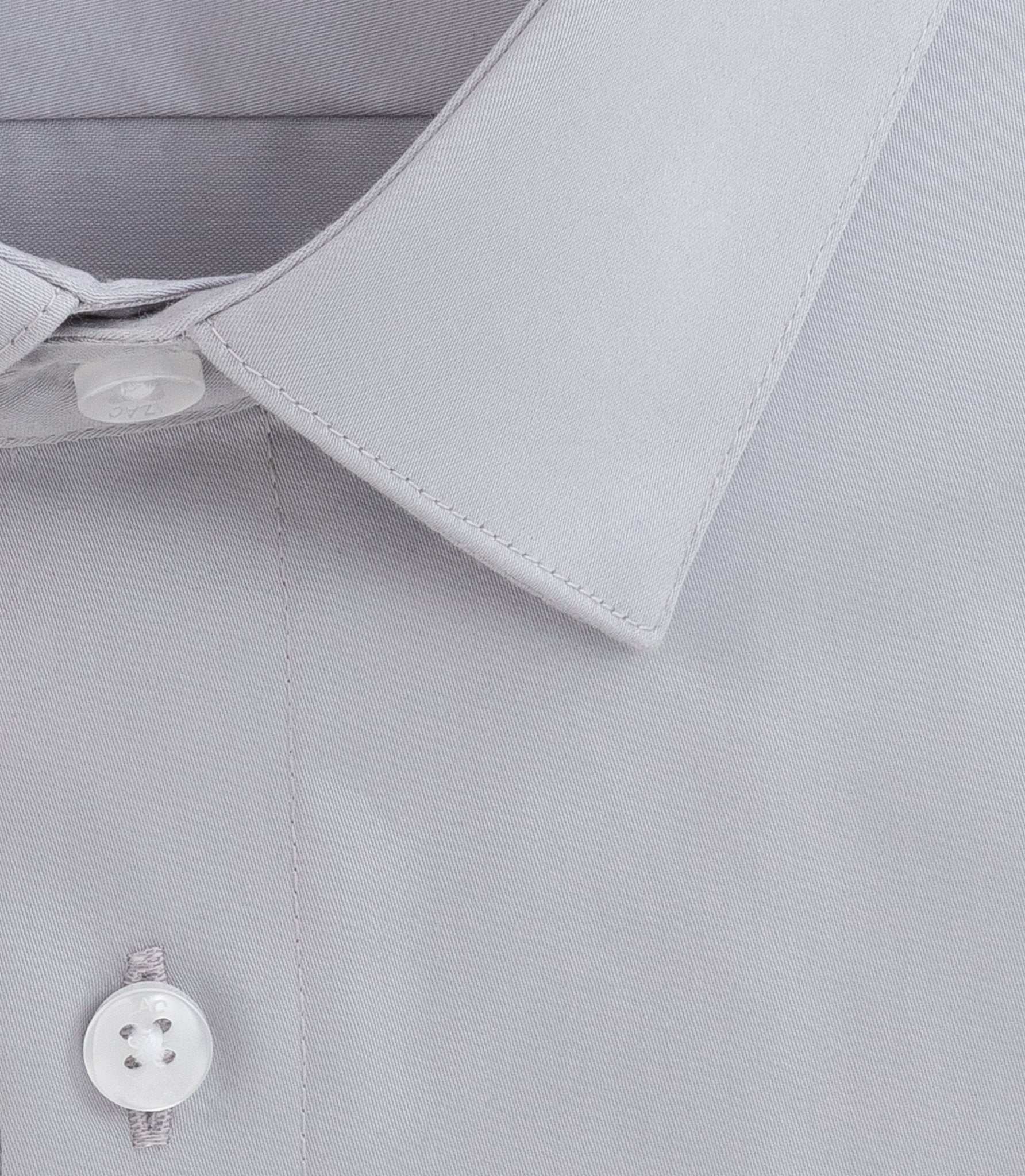 Chemise ville gris clair "Satinslim" - IZAC