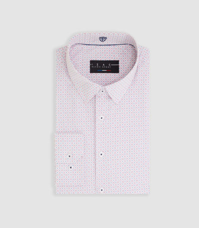 Chemise imprimée micro motifs rouge "Malo" - IZAC