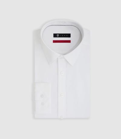 Chemise en popeline stretch blanche "Malte" - IZAC