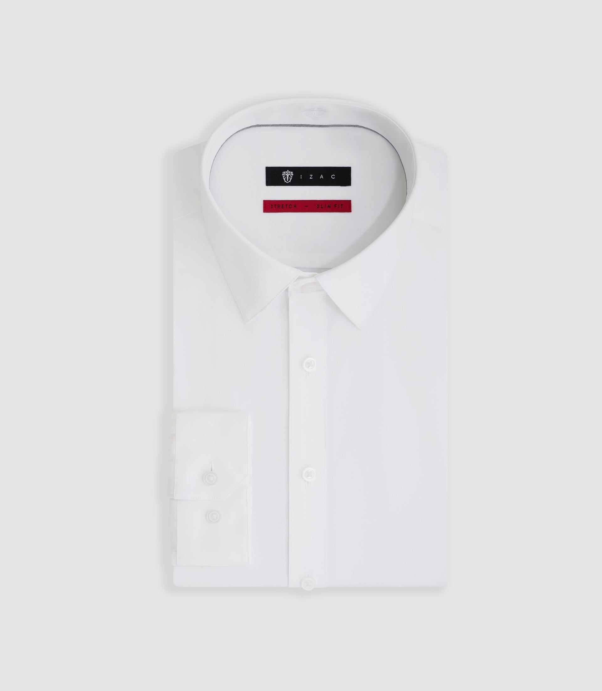 Chemise en popeline stretch blanche "Malte" - IZAC