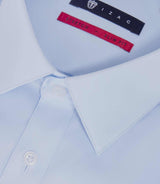 Chemise coton stretch ciel "Malte" - IZAC