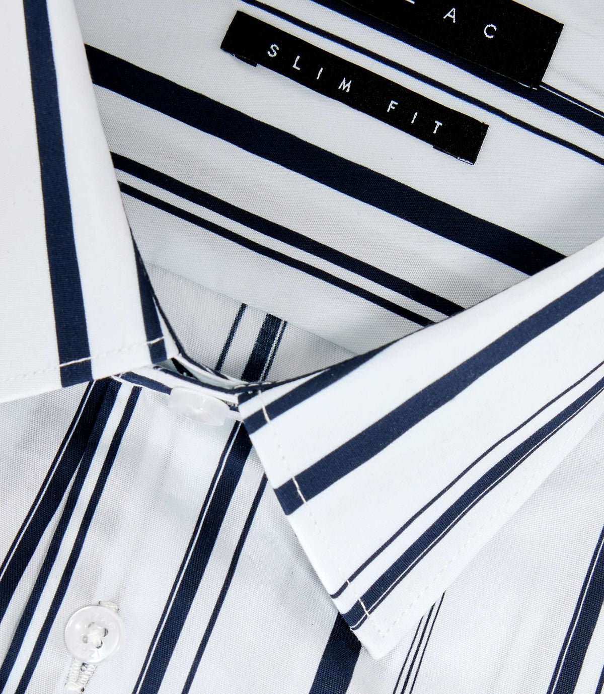 Chemise à rayures blanche et marine "Manil" - IZAC