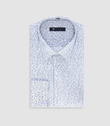 Chemise slim à imprimé floral marine MARECKOUT - IZAC