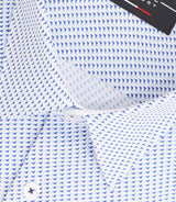 Chemise imprimée de micro motifs bleu "Mathis" - IZAC