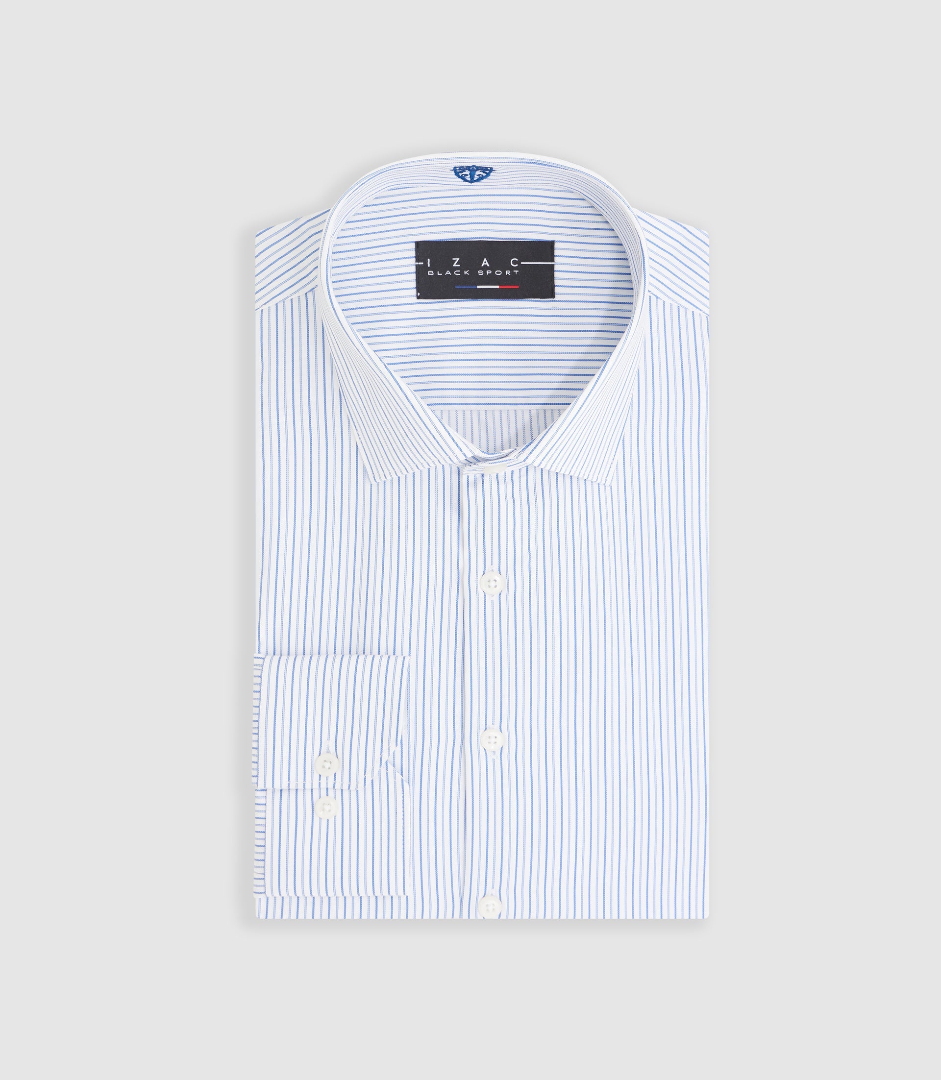 Chemise à rayures bleu ciel "Mazen" - IZAC