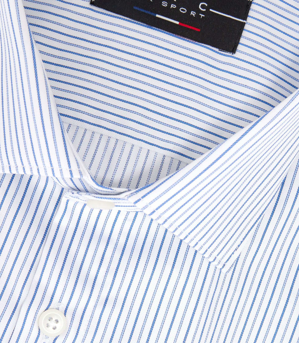 Chemise à rayures bleu ciel "Mazen" - IZAC