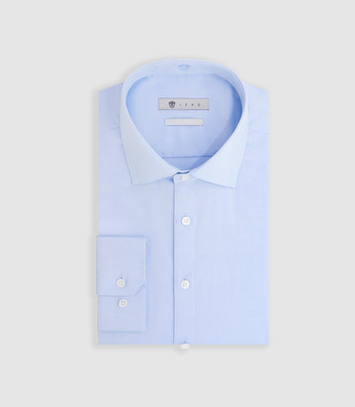 Chemise repassage facile bleu ciel "Merlin" - IZAC
