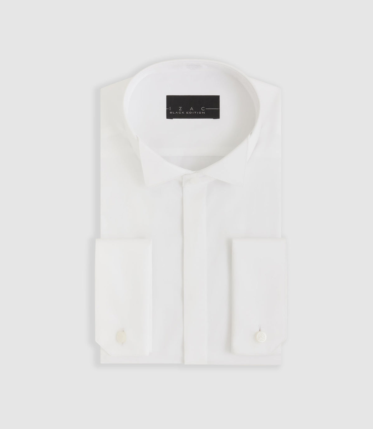 Chemise de cérémonie en satin blanc "Metaphor" - IZAC