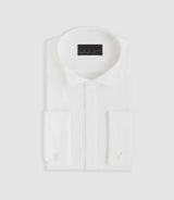Chemise de cérémonie en satin blanc "Metaphor" - IZAC