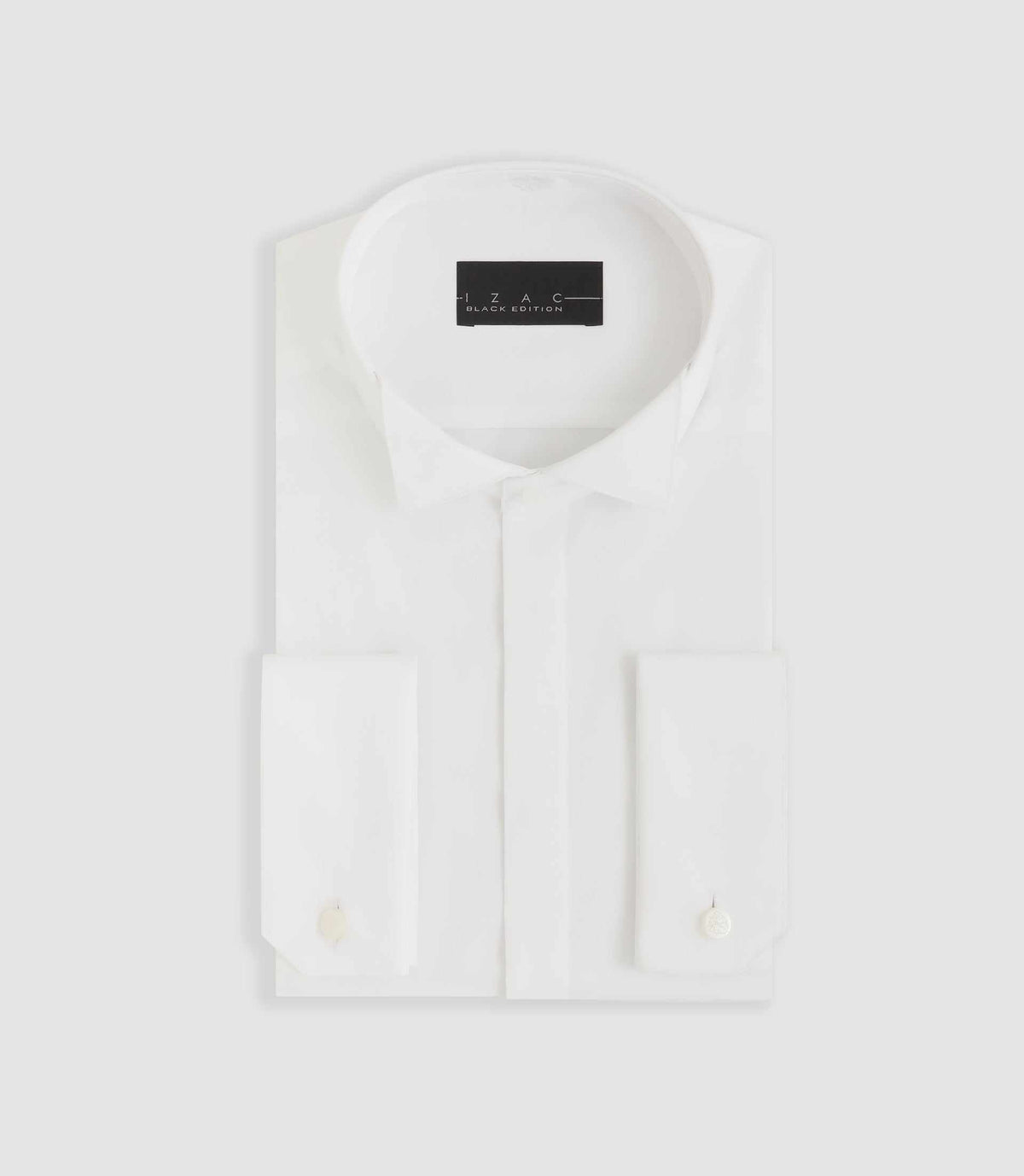 Chemise de cérémonie en satin blanc "Metaphor" - IZAC