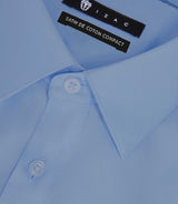 Chemise slim bleu glacé "Satinslim" - IZAC