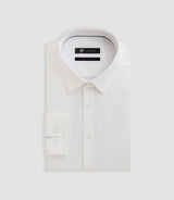 Chemise slim en popeline stretch blanche MALTE - IZAC