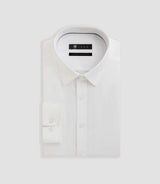 Chemise slim en popeline stretch blanche MALTE - IZAC