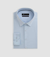 Chemise slim en popeline stretch bleu ciel MALTEBT - IZAC