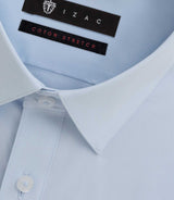 Chemise slim en popeline stretch bleu ciel MALTEBT - IZAC