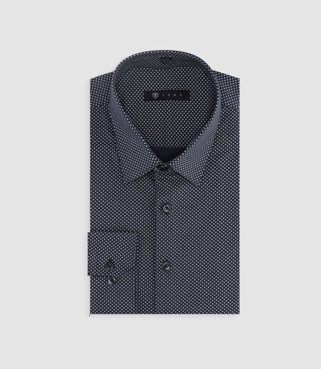 Chemise à imprimé micro motifs marine MARCEAUBT - IZAC