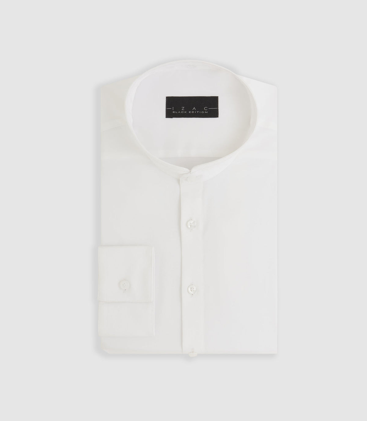 Chemise slim col mao blanche MARCEL - IZAC
