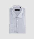 Chemise slim à imprimé micro motifs bleu MATHIS - IZAC