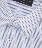 Chemise slim à imprimé micro motifs bleu MATHIS - IZAC