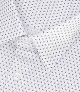 Chemise slim à imprimé micro motifs blanc MATTHIAS - IZAC