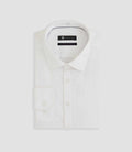 Chemise regular en satin stretch blanche SASTRETCHBASBT - IZAC