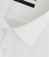 Chemise regular en satin stretch blanche SASTRETCHBASBT - IZAC