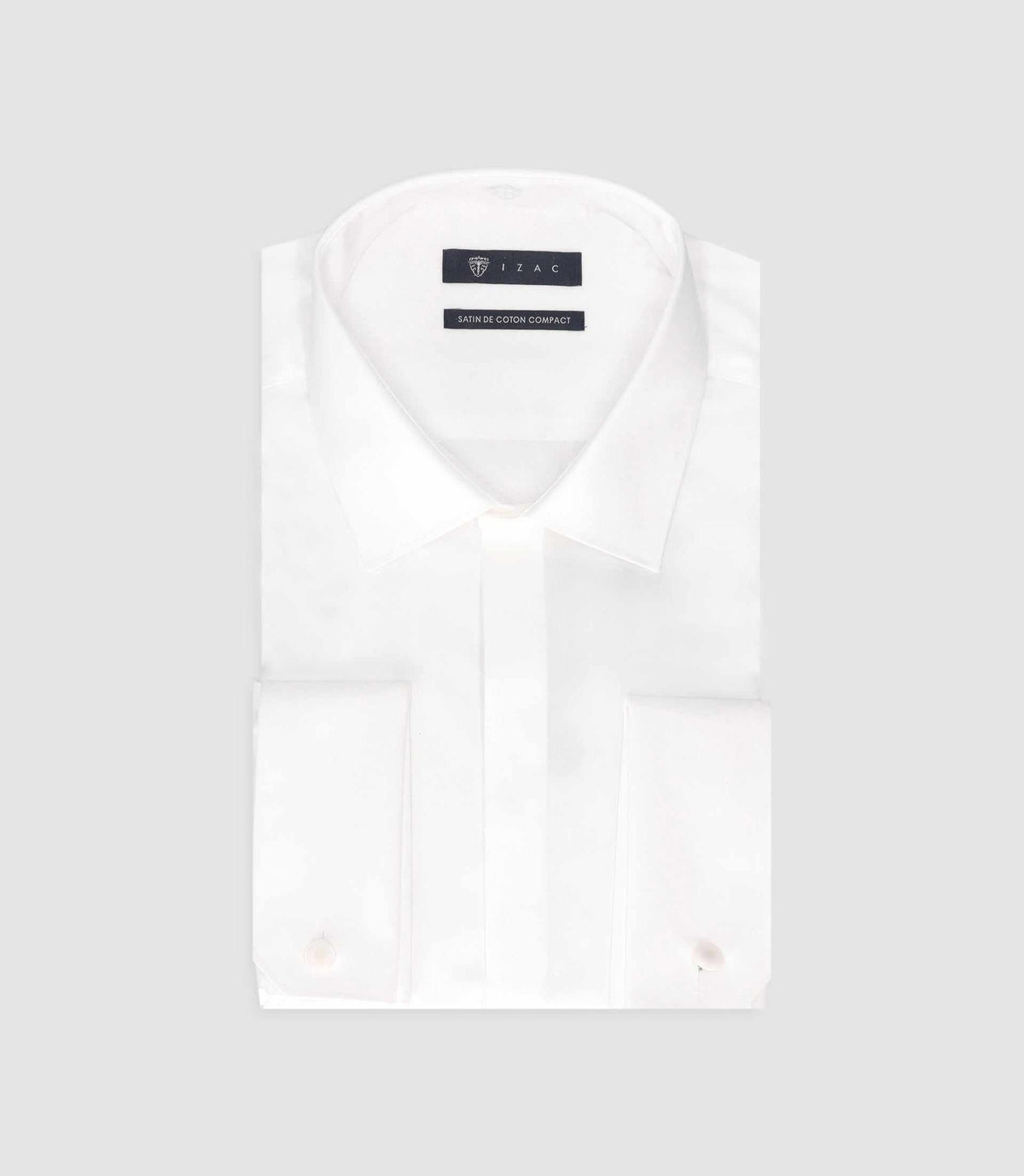 Chemise en satin de coton blanc - IZAC