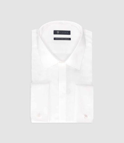 Chemise en satin de coton blanc - IZAC