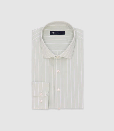 Chemise à rayures vert clair - IZAC