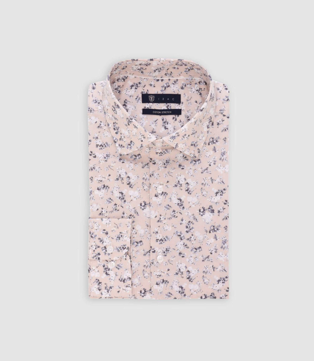 Chemise avec broderie imprimée rose - IZAC