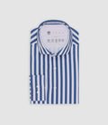 Chemise ajustée rayée bleue - IZAC