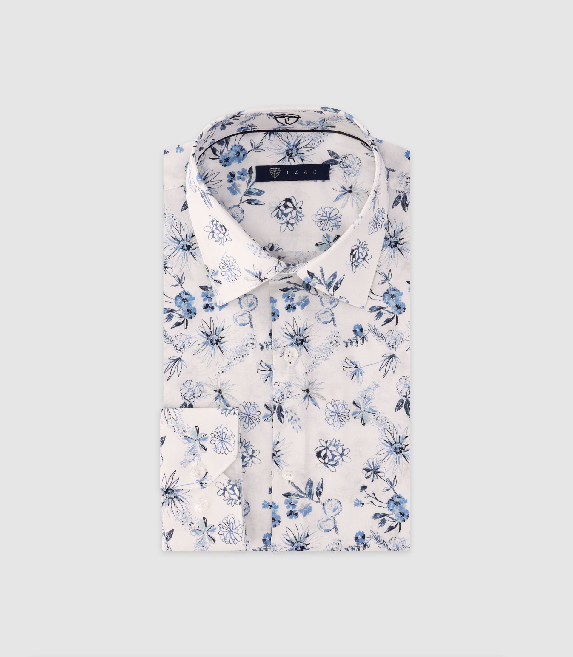 Chemise imprimée blanche - IZAC