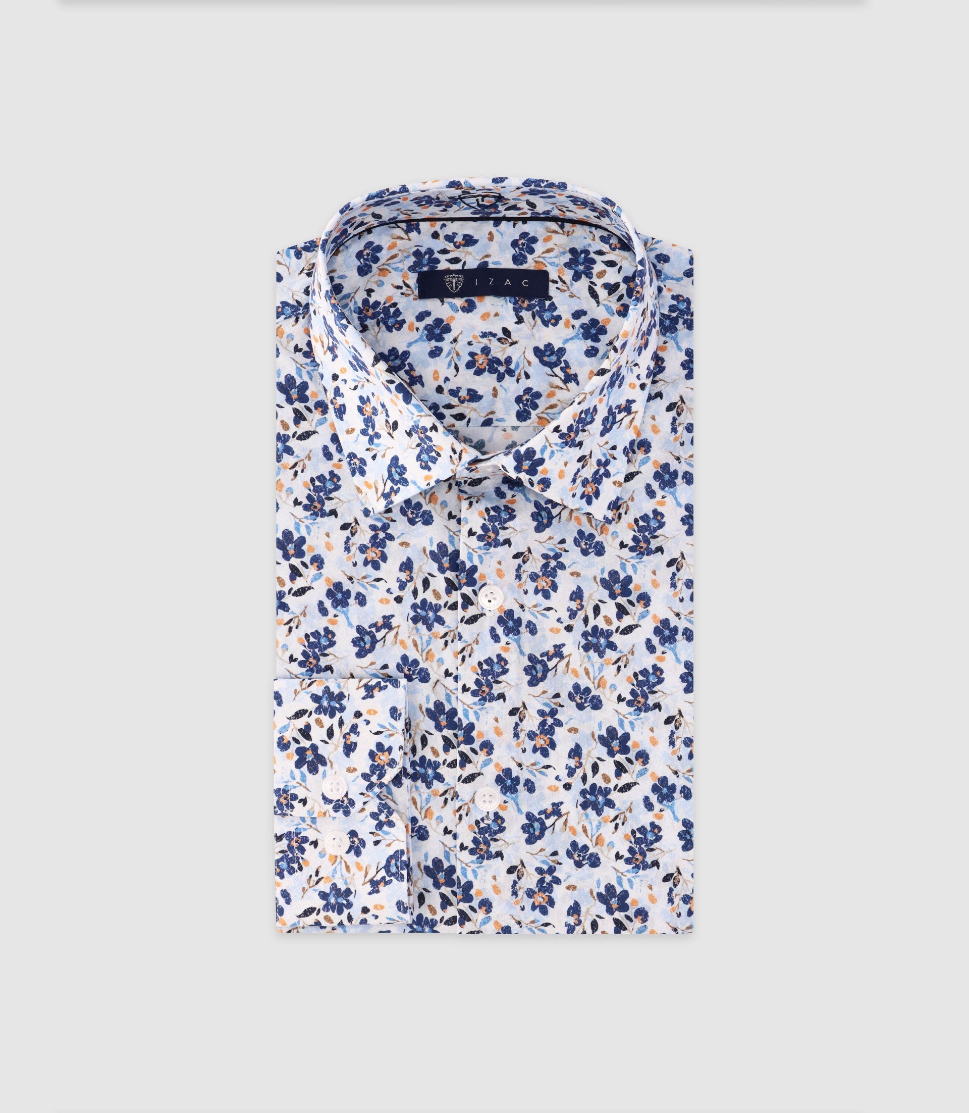Chemise ajustée imprimée ciel - IZAC