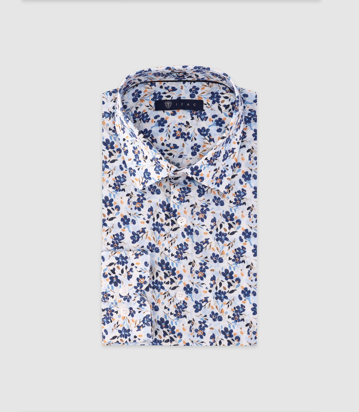 Chemise ajustée imprimée ciel - IZAC