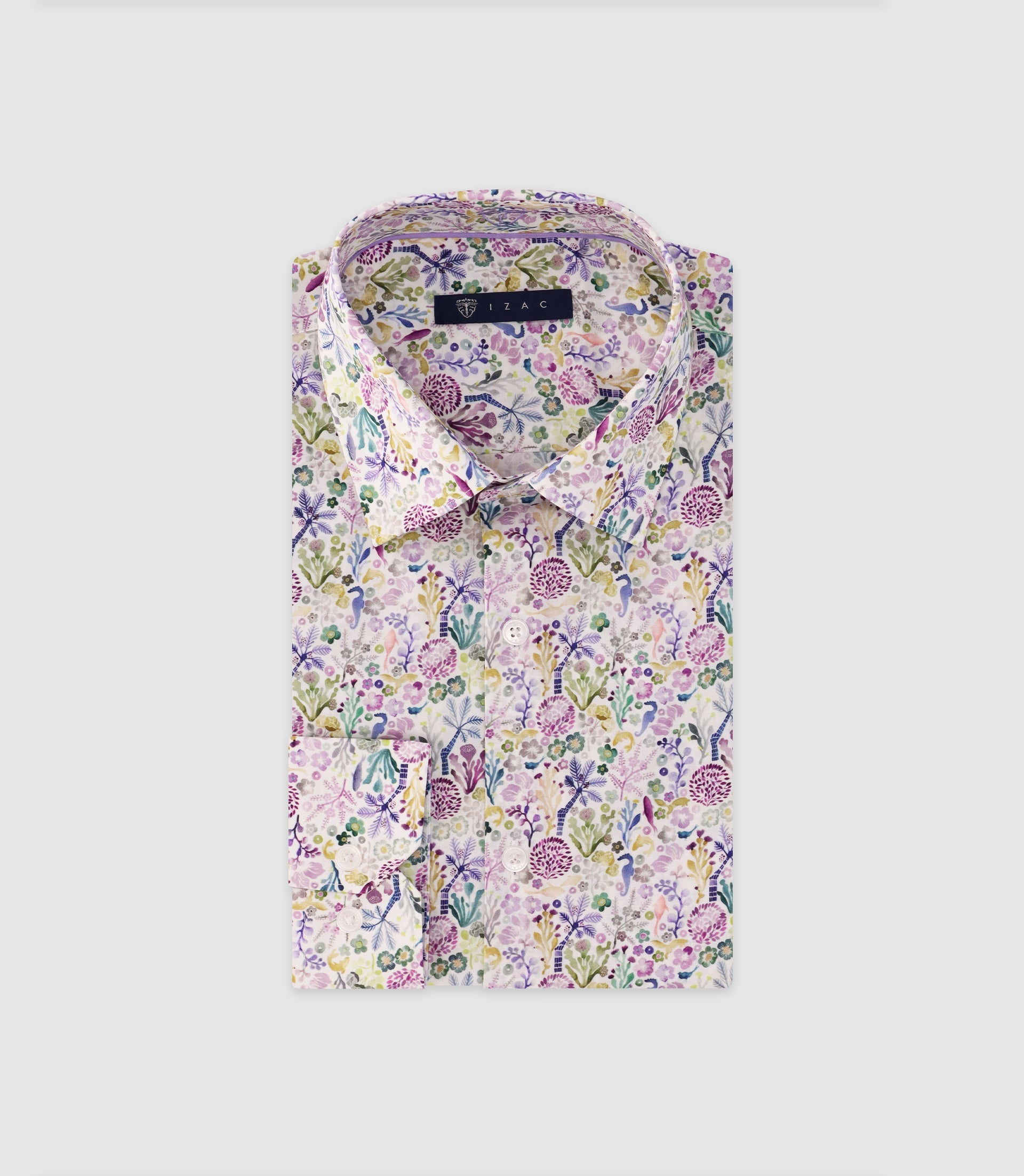 Chemise ajustée parme - IZAC