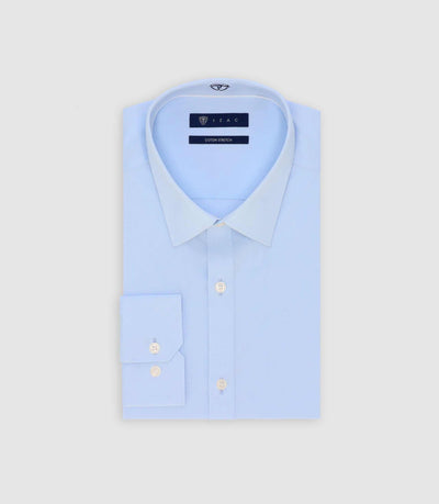 Chemise en coton stretch ciel - IZAC