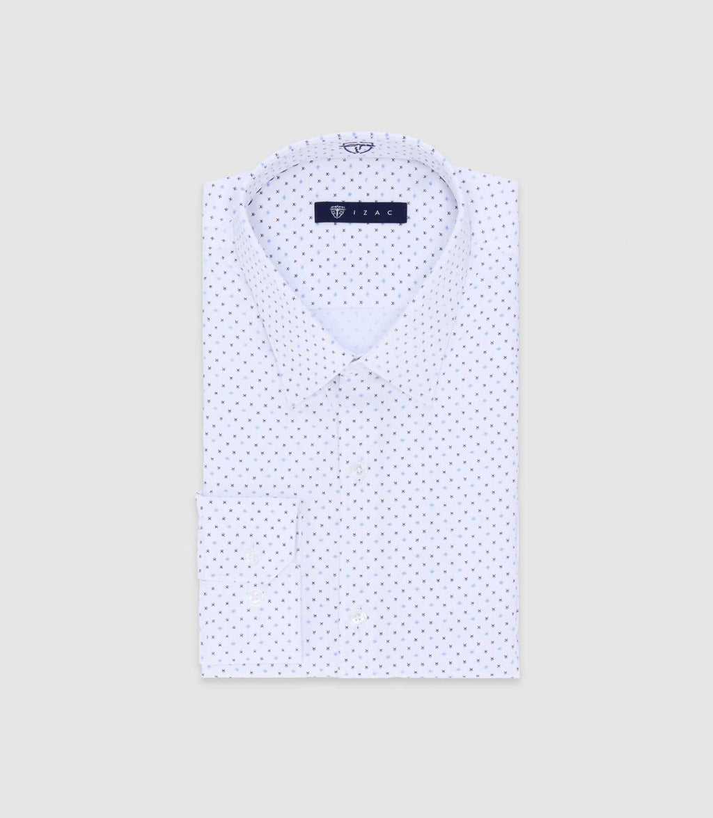 Chemise avec motifs blanche - IZAC