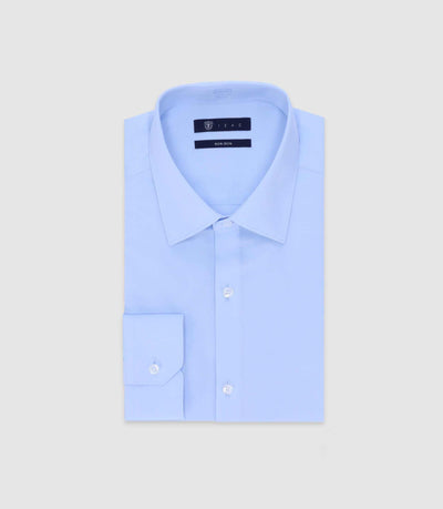 Chemise infroissable avec broderie ciel - IZAC