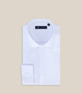 Chemise ville en satin de coton blanche - IZAC