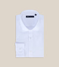 Chemise ville en satin de coton blanche - IZAC