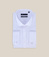 Chemise ville satin de coton blanche - IZAC