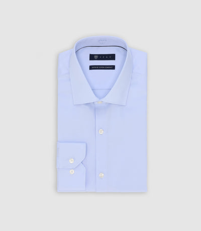 Chemise en satin de coton ciel - IZAC
