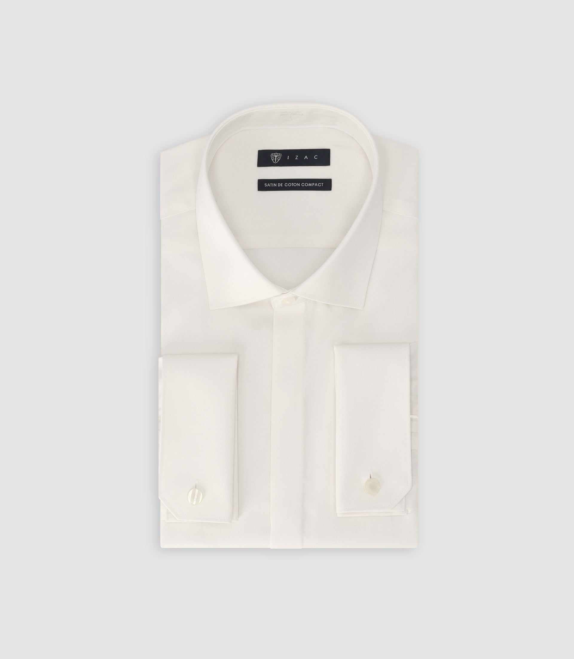 Chemise col italien écrue - IZAC