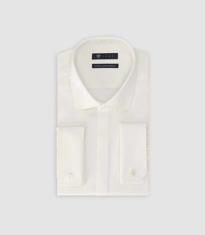 Chemise col italien écrue - IZAC