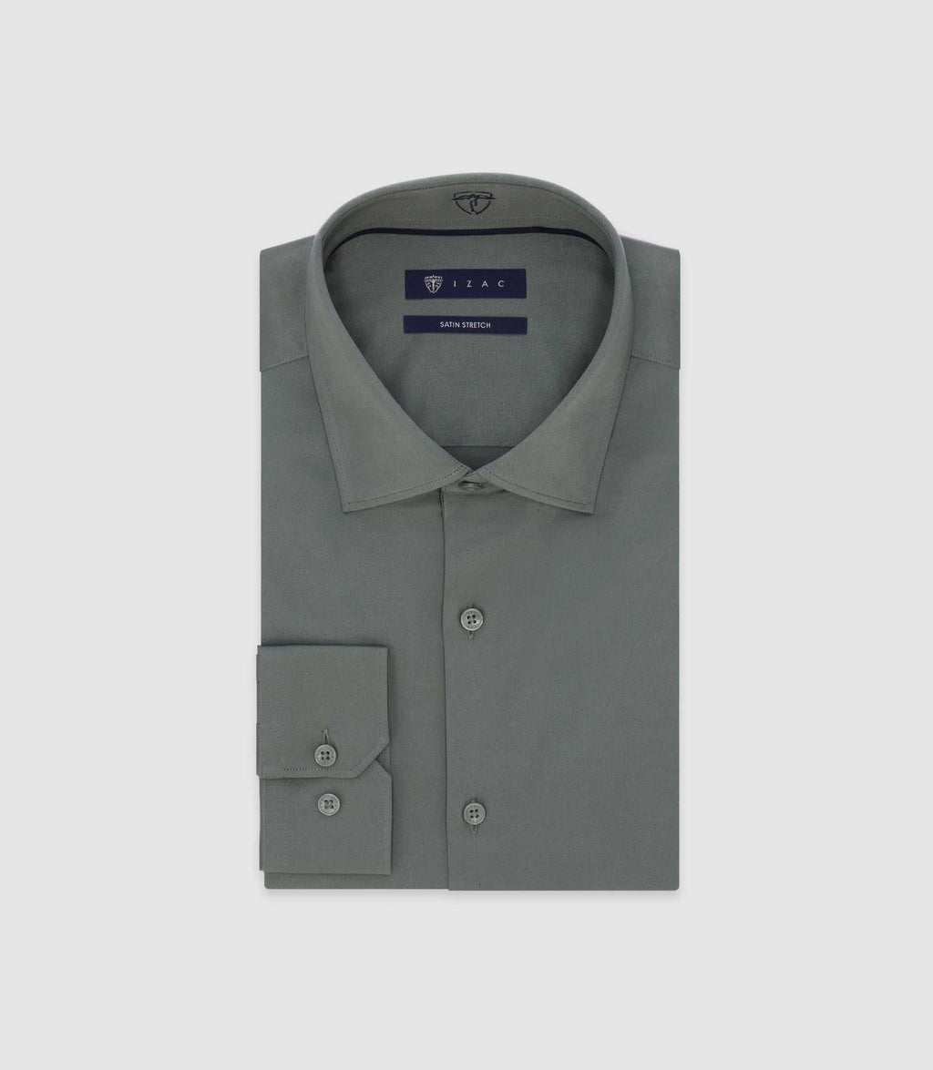 Chemise slim verte - IZAC