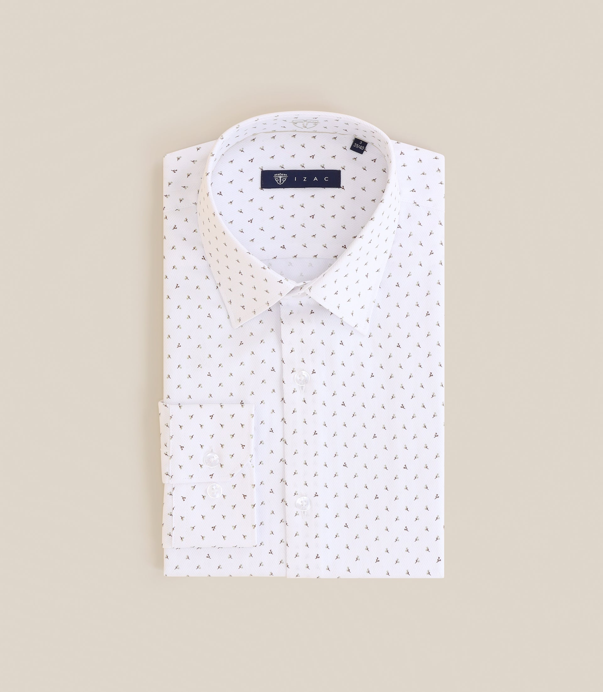 Chemise col français camel - IZAC