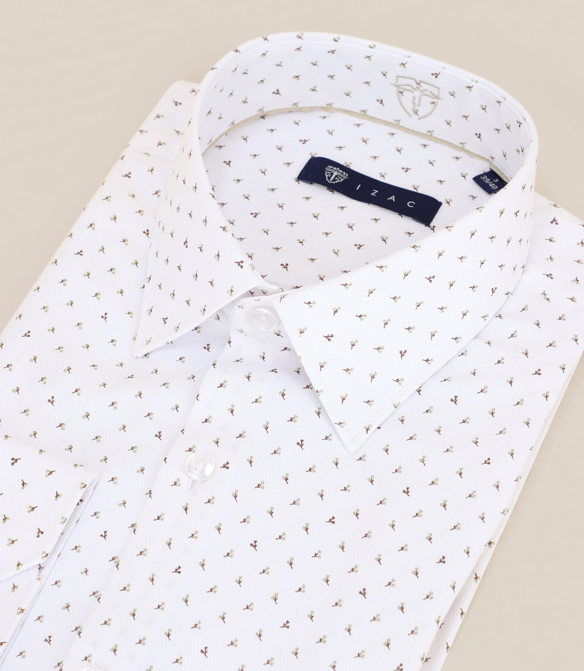 Chemise col français camel - IZAC