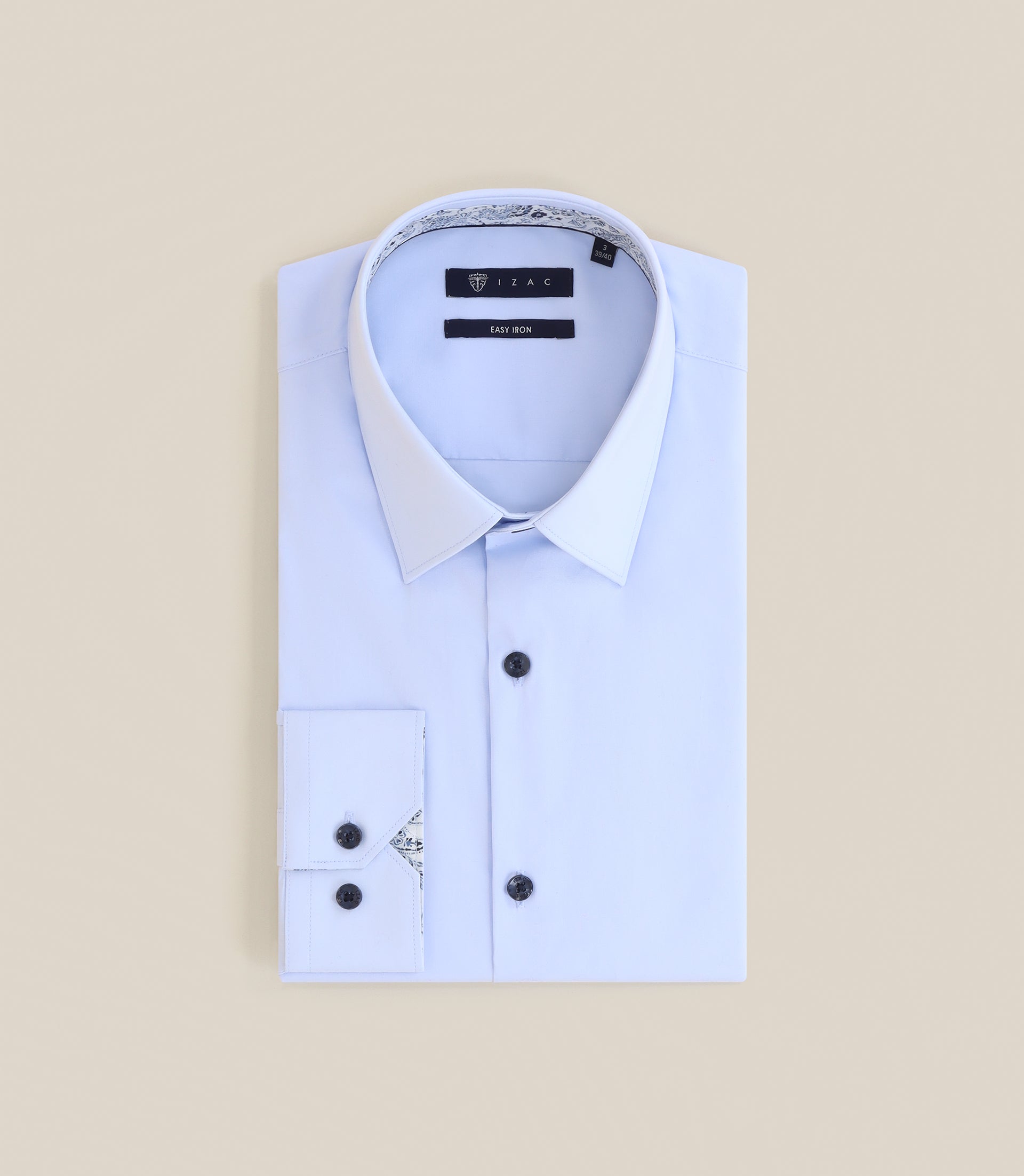 Chemise repassage facile ciel - IZAC