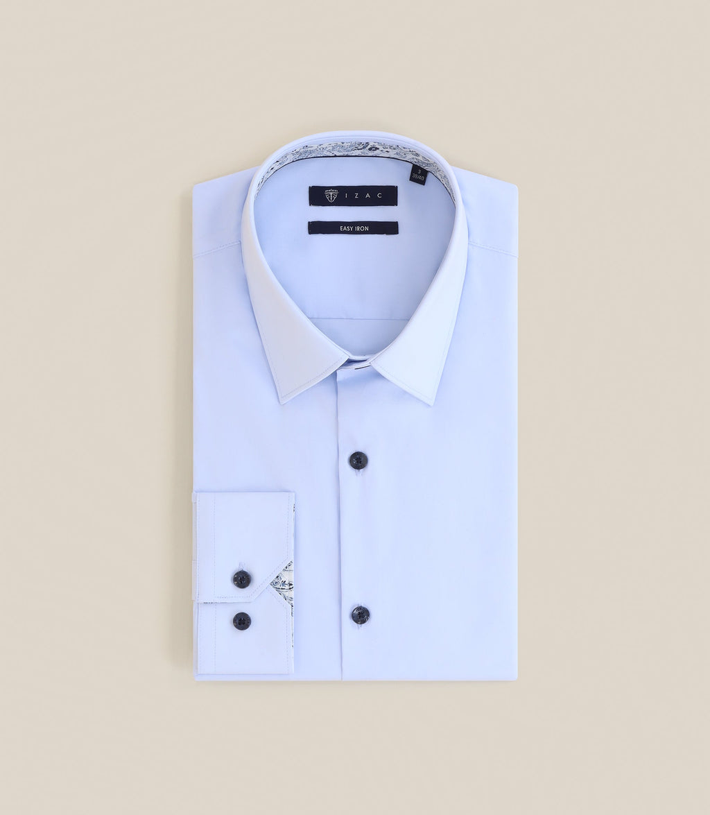 Chemise repassage facile ciel - IZAC